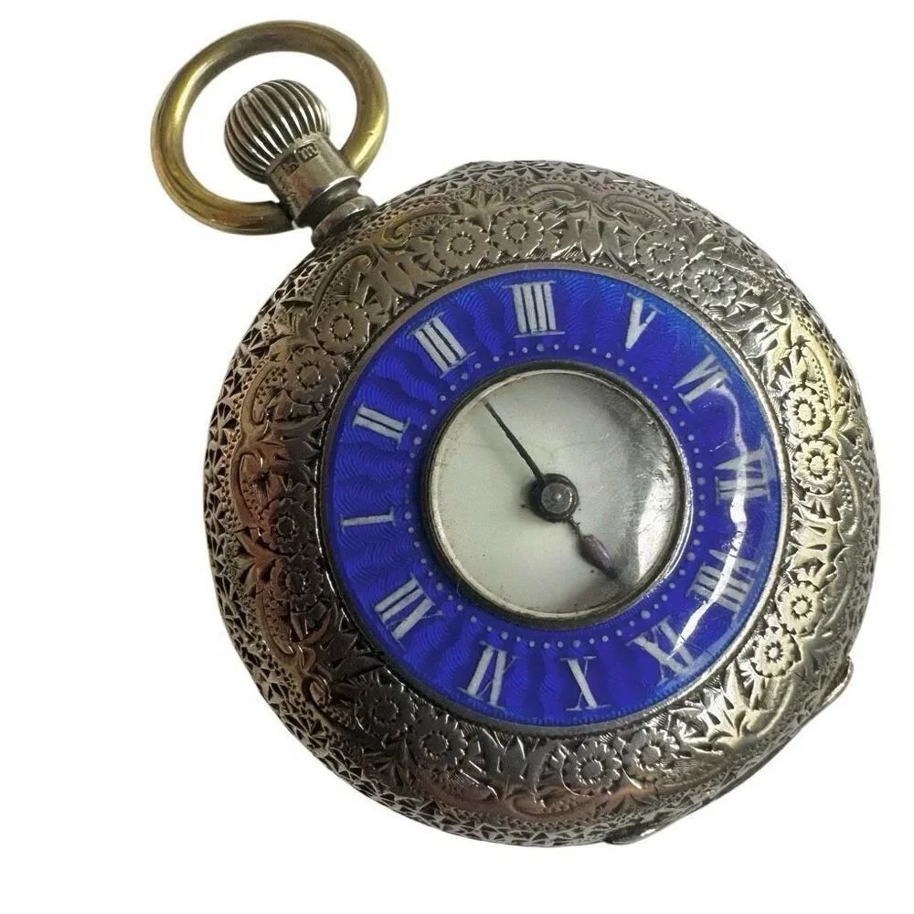 Joseph Walton 1884 Sterling Silver Half-Hunter Pocket Watch